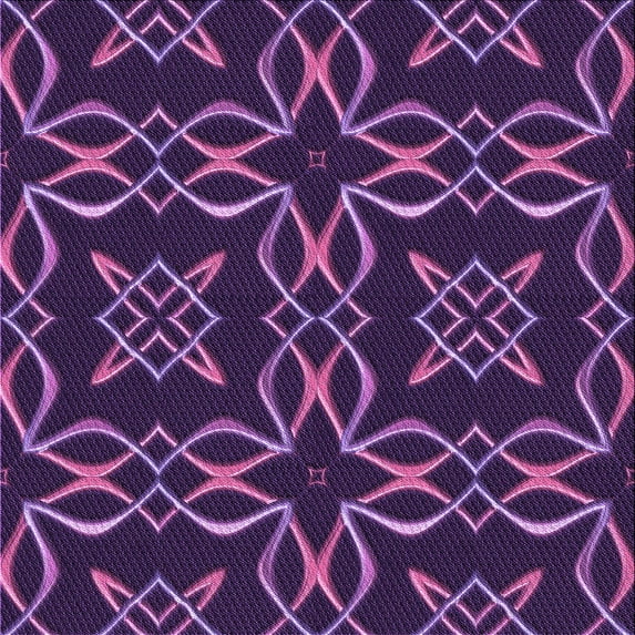Ahgly Company Machine Washable Indoor Square Transitional Dark Orchid Purple Area Rugs, 6' Square