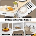 thumbnail image 6 of YYAo Kitchen Storage Island, Kitchen Cart,Kitchen Island with Storage Drawer and 3 Hooks-White, 6 of 9