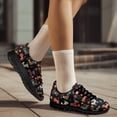 thumbnail image 3 of COEQINE Women Running Shoes Lace-up Girls Black Sole Sneakers Hiking Camping Soft Training Athletic Footwear Tennis Shoes, Cute Dog Hippie Flower, 3 of 7