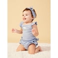 thumbnail image 5 of Little Star Organic Baby Girl 2Pk Bloomer Shorts, Forever Blue, Size 0-3M, 5 of 15
