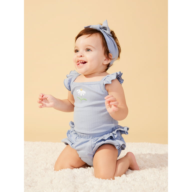 Little Star Organic Baby Girls 2Pk Diaper Cover Bloomer Shorts