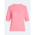 thumbnail image 6 of Free Assembly Women's Textured Sweater with Short Puff Sleeves, Lightweight, Sizes XS-XXL, 6 of 6