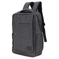 thumbnail image 1 of Mochila de viaje ligera y de gran capacidad para ordenadores portátiles: mochila impermeable de polietileno de color gris oscuro, 1 of 8
