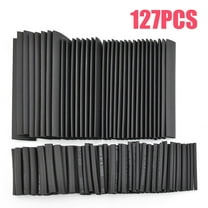 Kiplyki 127Pcs Black Heat Shrink Sleeving Tubing Tube Assortment Kit Electrical