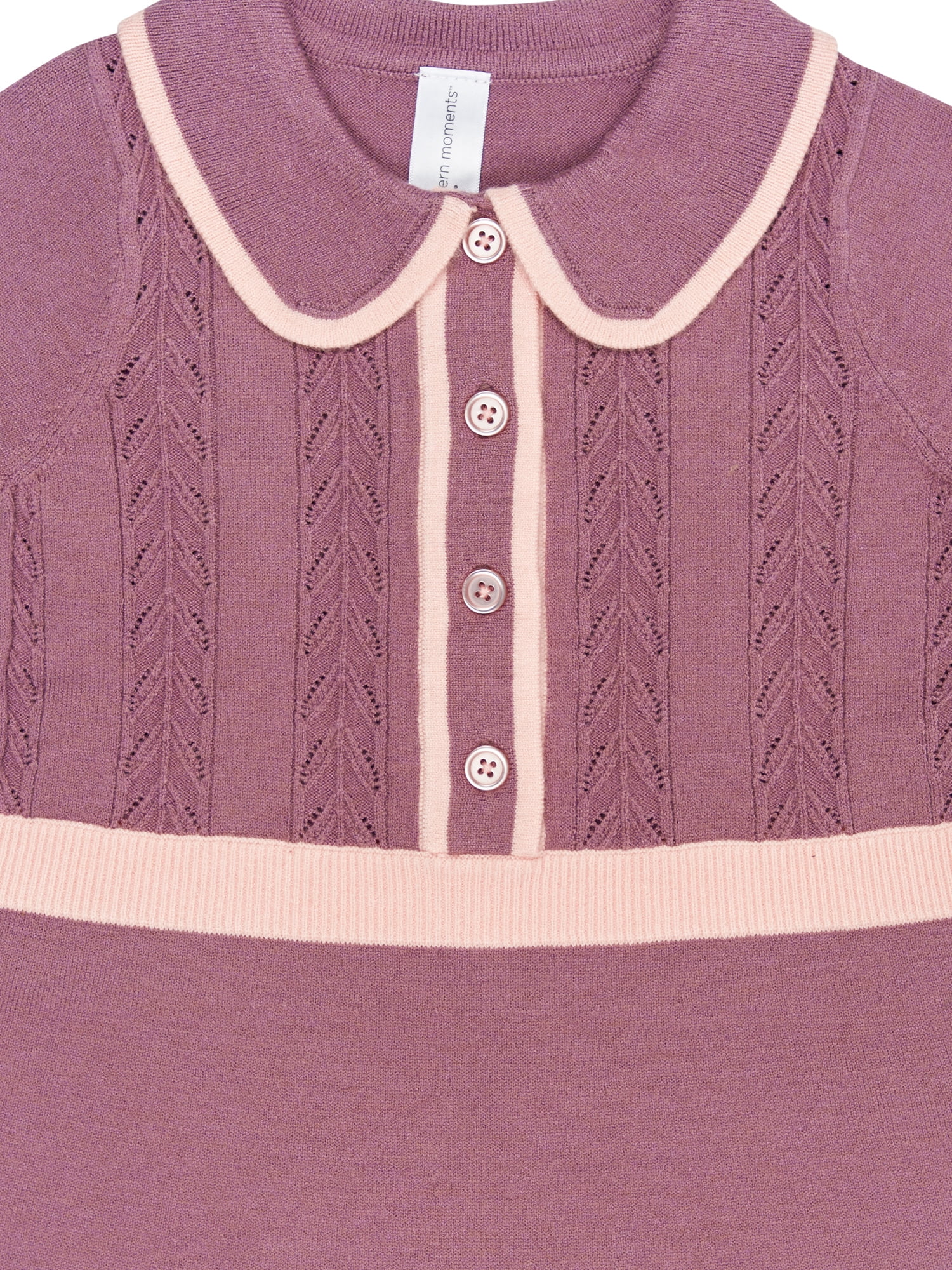 Modern Moments By Gerber Toddler Girl Collar Sweater Dress, Sizes 12 Months - 5T