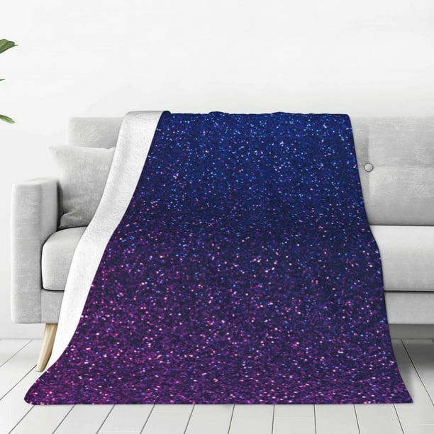 Balery Neon Glitter Manta de Felpa Suave y Acogedora – Cobija de Franela Aterciopelada para Cama, Lavable y Cálida para Sofá, Mascotas, Transpirable-40"x30"