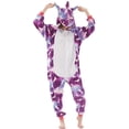 thumbnail image 1 of Kugurumi-Conjunto de Pijama de unicornio para mujer, ropa de dormir de franela con dibujos animados de Panda y Stitch, para Navidad e Invierno, 1 of 4