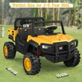 thumbnail image 3 of East doll 24V Ride on Dump Truck, Licensed Caterpillar 24 Volt Ride on Toy for Big Kids, 24V Power Ride Ons, 400W Powerful Wheels for Boys Girls, 2 Seater Ride on UTV Car, Aged 3-8Y, Yellow, 3 of 9
