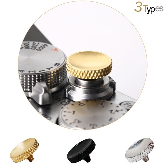 Panzong Soft Shutter Release Button, High-end Pure Copper Camera Shutter Button (3 Pack)