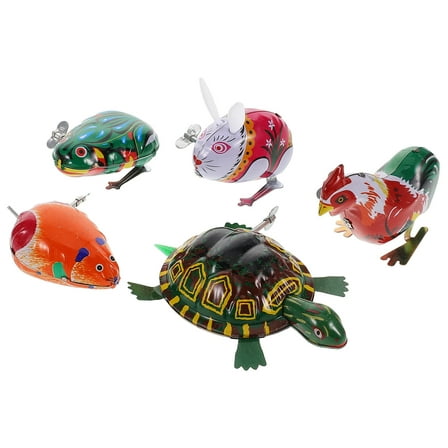 LEDMOMO 5Set Retro Wind-up Toys Iron Material For Childhood Memories