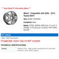 thumbnail image 2 of Wheel - Compatible with 2006 - 2012 Toyota RAV4 2007 2008 2009 2010 2011, 2 of 2