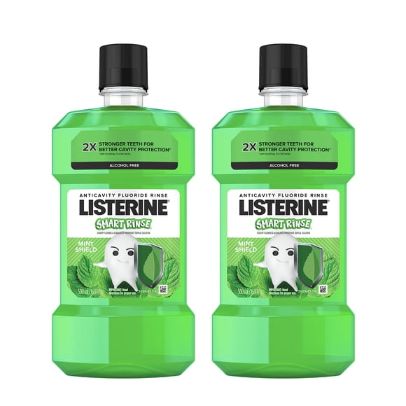 Enjuague bucal Listerine Kids sin alcohol 2 x 500 mL con flúor