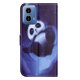 thumbnail image 5 of Para Motorola Moto G24 4G Funda de cuero con estampado de patrones y textura cruzada Funda tipo billetera para teléfono, 5 of 5