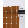 thumbnail image 6 of Brown Gingham Tier Curtains 45 Inch Length,Sheer Curtains for Bedroom Living Room Window Modern Minimalist Geometric Plaid Rod Pocket Drapes Kitchen Curtains Small Half Window 27.5"x45" 2 Panels, 6 of 7