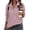 Pink, variant on Oversized Sweatshirt for Women Quarter Button Henley V Neck Fleece Pullover Fall Long Sleeve Sweat Shirts with Pocket