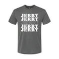 thumbnail image 2 of Wild Bobby Jerry Springer 90's TV Talk Show Host Jerry Jerry Chant Famous People Mens Premium Tri Blend Tee, Dark Heather, Medium, 2 of 6