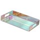 thumbnail image 1 of Caja de almacenamiento de acrílico iridiscente con asa hueca, bandeja de maquillaje de escritorio, organizador de pañuelos, 1 of 8