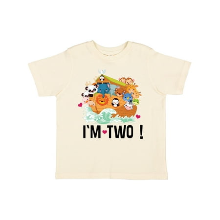 

Inktastic 2nd Birthday Party Animal Ark Gift Toddler Boy or Toddler Girl T-Shirt