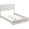 thumbnail image 2 of JERFIT 5-Piece Queen Bedroom Set with Slatted Headboard, White Platform Bed, Dresser, Mirror, Nightstand & Chest, Coastal Style, 2 of 10