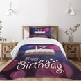 thumbnail image 3 of Ambesonne Lilac Quilted Bedspread Set 2 Pcs, 17 Party Cake, Twin Size, Lilac Purple and Pink, 3 of 6