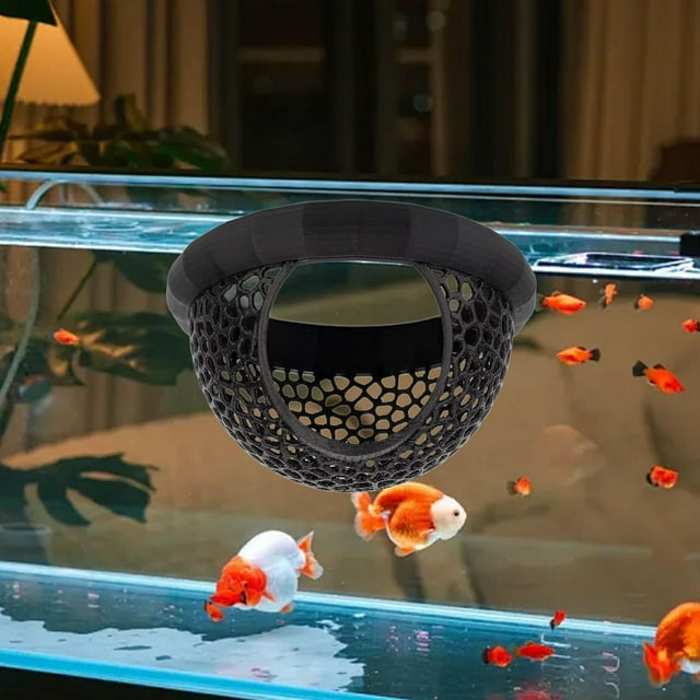Decoración de cueva para acuario con hamaca y escondite, multiusos, compacto, accesorio para tanque de cría, hamaca para Betta, flotador, alimentador, Negro