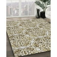 thumbnail image 3 of Ahgly Company Machine Washable Indoor Square Transitional White Gold Area Rugs, 5' Square, 3 of 7