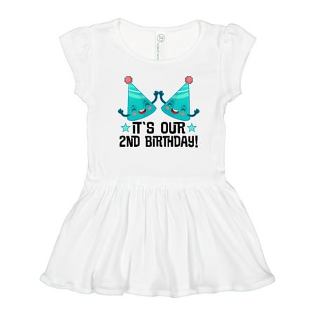 

Inktastic 2nd Birthday Twins Party Gift Toddler Girl Dress