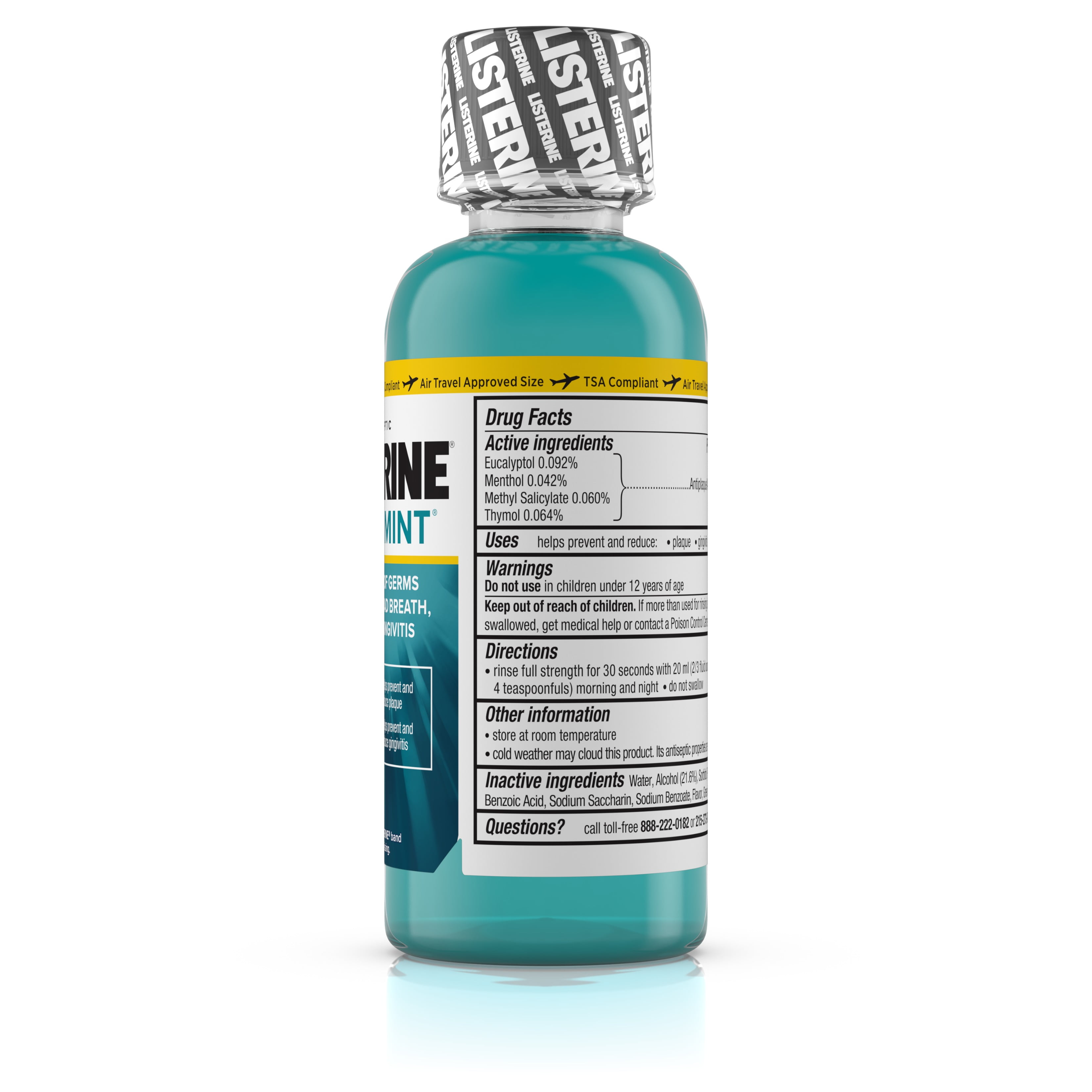 Listerine Antiseptic Mouthwash, Cool Mint, 3.2 Fluid Ounces, 10 Pack