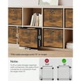 thumbnail image 3 of NTGFU 6 Storage Cubes, Cube Storage Bins with Handles, Closet Organizers for Shelves, 13x13x13 Inches, Fit Cube Storage Unit for Bedroom Living Room, Rustic Brown, 3 of 6