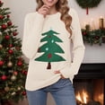 thumbnail image 4 of PFRNLF Christmas Sweaters for Women Ugly Christmas Tree Reindeer Holiday Knit Sweater Pullover, 4 of 6