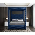 thumbnail image 4 of Meridian Furniture Royal Navy Velvet Queen Bed, 4 of 6