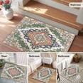 thumbnail image 6 of Bathroom Rugs 2x3 Ft, Orange Green Boho Non Slip Area Rugs for Kitchen Bedroom Entryway, Medieval Vintage Ethnic Floral Abstract Washable Carpet Runner Rug Floor Mats for Bedroom Home Decor, 6 of 9