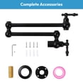 thumbnail image 7 of Besdor Pot Filler Faucet Matte Black Wall Mount Over Stove Faucet, Commercial Brass Pot Filler Faucet Black, Double Joint Swing Arms, Single Hole Two Handles Folding Kitchen Faucet, 7 of 7