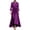 Purple, variant on Bixock Summer Dresses for Women Solid Color Collar Long Sleeve Maxi Length Shirt Dress High Waist A Line Casual Dress Office Wedding Guest Formal Dress