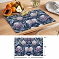 thumbnail image 6 of Summer Sea God Flower Placemats Set of 6, Vintage Floral Purple Plant Farm Non-Slip Place Mats Washable Table Mats for Kitchen Dining Table Decorations Indoor/Outdoor, 6 of 9