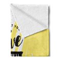 thumbnail image 2 of Love What You Do Soft Flannel Fleece Blanket, Retro Memphis Pattern with Inspirational Typography Colorful Arrangement, Cozy Plush for Indoor and Outdoor Use, 50" x 60", Multicolor, by Ambesonne, 2 of 5