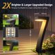 thumbnail image 2 of Luces solares para caminos WDTPro, paquete de 6, LED brillante IP65, 2 of 7