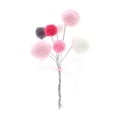 thumbnail image 3 of Pompon Ball Cake Topper Decoraciones para fiesta de cumpleaños para adultos, niños, niños y niñas Rosado Macarena Bola Bouquet Cake topper, 3 of 8