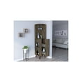 thumbnail image 3 of We Have Furniture Corner Bar Cabinet Plex, Cup Rack, Two External Shelves, Dark Brown Finish, 3 of 3