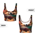 thumbnail image 6 of Rateoe Colorful Leaf Chihuahua Print Womens' Sports Bras Scoop Neck Sports Vest- Padded U Back Seamless High Impact Support, 6 of 7