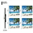 thumbnail image 3 of Square Wall Clock,Beautiful Tropical Beach With White Sand,Silent Non-Ticking Wall Clock Decor for Home Office Kitchen Living Room Bedroom(12inch), 3 of 4