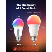 Govee 1600 Lumens Smart Light Bulbs, A21 LED Bulbs 100W Equivalent for Living Room, RGBWW Color Changing Light Bulbs Compatible with Matter, Alexa & SmartThings, CRI 90, E26 Base, 2.4GHz Only, 2-Pack