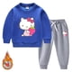 thumbnail image 2 of Hello Kitty estampado de dibujos animados niños más suéter de terciopelo pantalones gruesos cálidos para niños y niñas traje de manga larga de invierno para niños, 2 of 5
