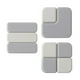 thumbnail image 5 of 3 protectores de pared para puerta, tope de puerta, pegatinas silenciosas, almohadilla protectora de pared simple Gris, 5 of 9