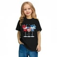 thumbnail image 5 of Toddler Casual Patriotic Tshirts Cotton Tee Shirts Independence Day USA Flag Graphic Tees Summer Cute T-Shirts Black， 7 Years, 5 of 7