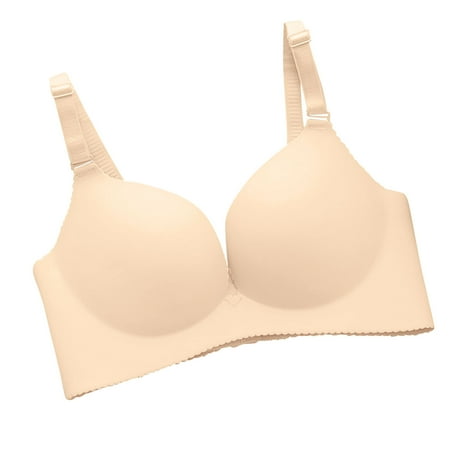

Hottie Must Have! OTEMRCLOC Women Wireless Push Up Bra Seamless Deep V Soft Padded Everydays Bra T-Shirt Bra 2023 M Complexion
