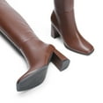thumbnail image 6 of Dream Pairs Women's Over-the-Knee Block Chunky Heel Boots Tall Fall Fashion Square-Toe with Side Zipper, 6 of 6