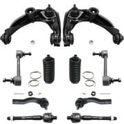 Detroit Axle - 10pc Suspension Kit for 2.5L 3.0L 10-12 Ford Fusion, 2010-2011 Mercury Milan, 2011-2012 Lincoln MKZ, 2 Upper Control Arms w/Ball Joints, 4 Tie Rods, 2 Sway Bars, 2 Boots Replacement