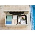 thumbnail image 5 of Keter Sumatra 135 Gallon Durable Resin Outdoor Storage Deck Box Ideal Store Garden Tools and Pool Toys, White, 5 of 14