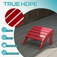 thumbnail image 5 of FODINGHILL Adirondack Outdoor Ottoman, HDPE Patio Foot Rest, All Weather Folding Foot Stool for Adirondack Chair, for Patio Backyard Pool Porch Lawn, Red, 5 of 7